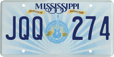 MS license plate JQQ274