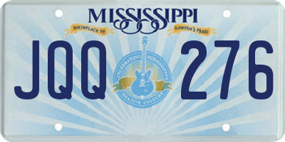 MS license plate JQQ276