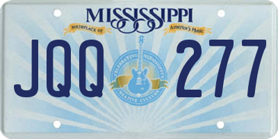 MS license plate JQQ277