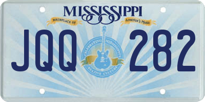 MS license plate JQQ282