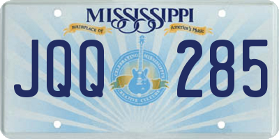 MS license plate JQQ285