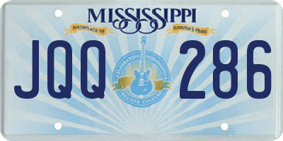 MS license plate JQQ286