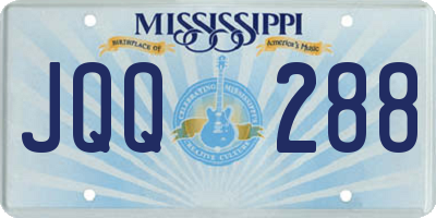 MS license plate JQQ288