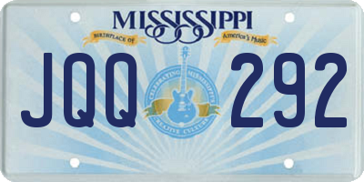 MS license plate JQQ292