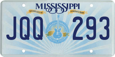 MS license plate JQQ293