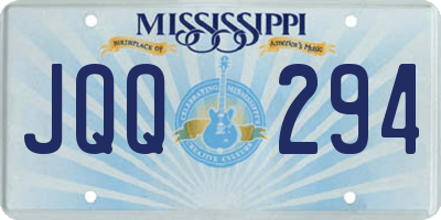 MS license plate JQQ294