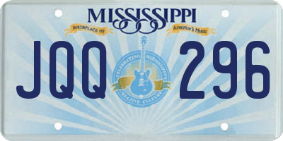 MS license plate JQQ296