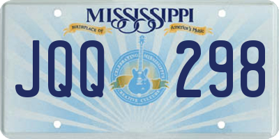 MS license plate JQQ298