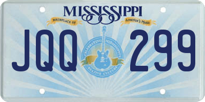 MS license plate JQQ299