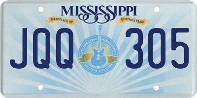 MS license plate JQQ305