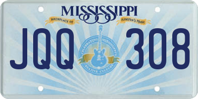 MS license plate JQQ308