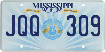 MS license plate JQQ309