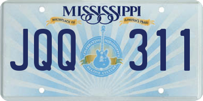 MS license plate JQQ311