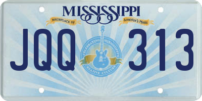 MS license plate JQQ313