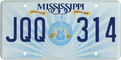 MS license plate JQQ314