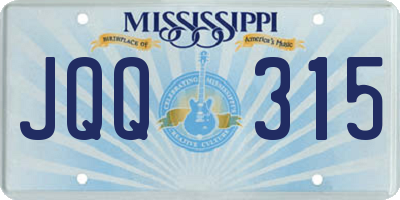 MS license plate JQQ315