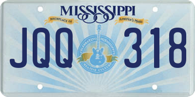 MS license plate JQQ318