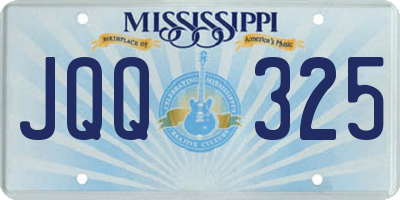 MS license plate JQQ325