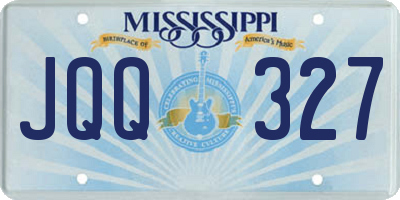 MS license plate JQQ327