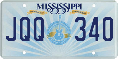 MS license plate JQQ340