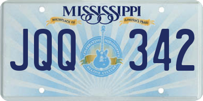 MS license plate JQQ342
