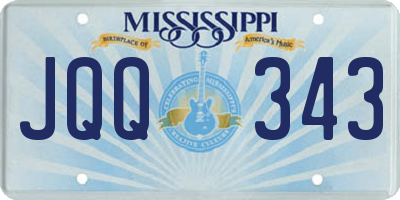 MS license plate JQQ343