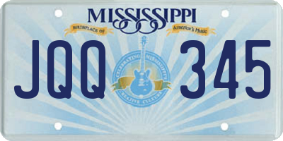 MS license plate JQQ345