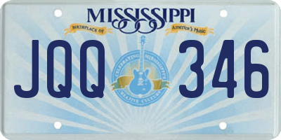 MS license plate JQQ346