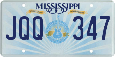 MS license plate JQQ347