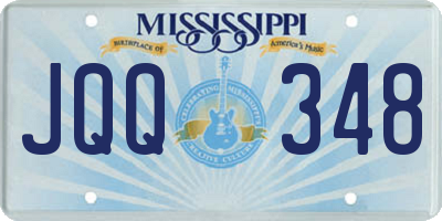 MS license plate JQQ348