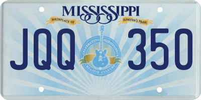 MS license plate JQQ350