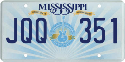 MS license plate JQQ351