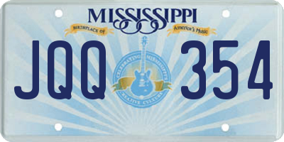 MS license plate JQQ354