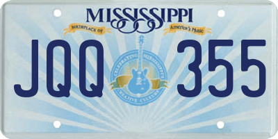 MS license plate JQQ355