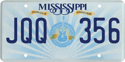 MS license plate JQQ356