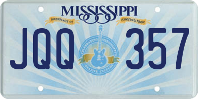 MS license plate JQQ357