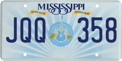 MS license plate JQQ358