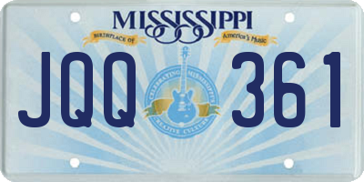 MS license plate JQQ361