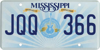 MS license plate JQQ366
