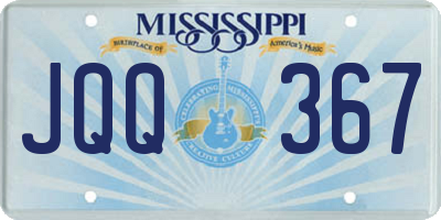 MS license plate JQQ367