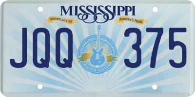 MS license plate JQQ375