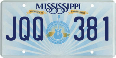 MS license plate JQQ381
