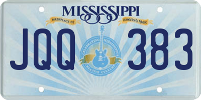 MS license plate JQQ383