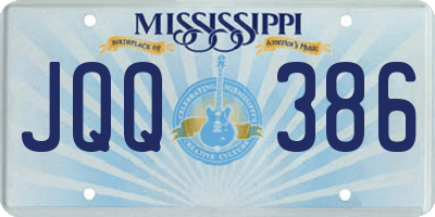 MS license plate JQQ386
