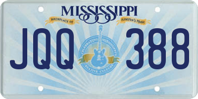 MS license plate JQQ388