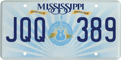 MS license plate JQQ389