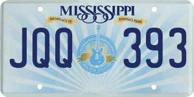 MS license plate JQQ393