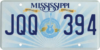 MS license plate JQQ394