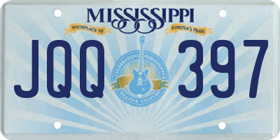 MS license plate JQQ397