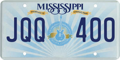MS license plate JQQ400